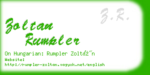 zoltan rumpler business card